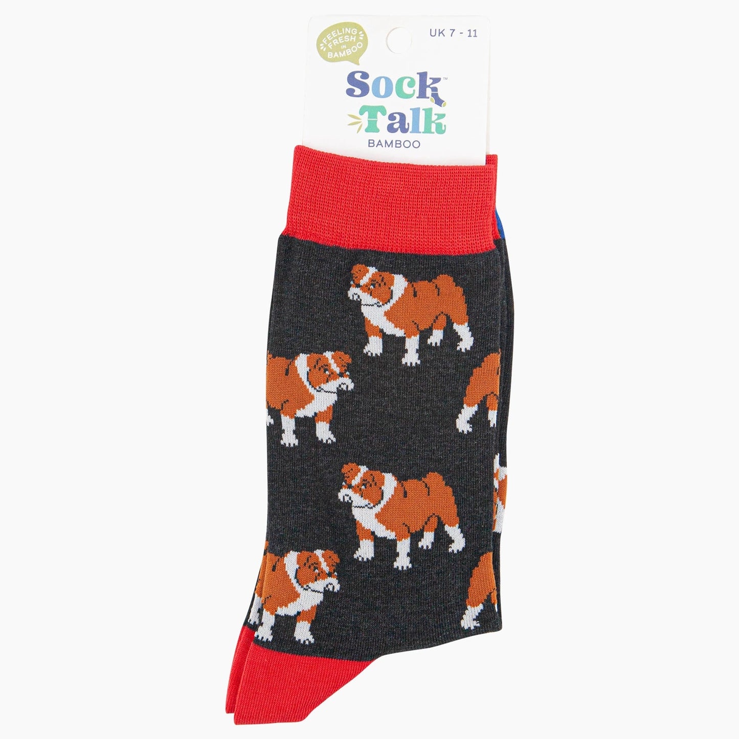 Men's Bamboo Socks Black Bulldog