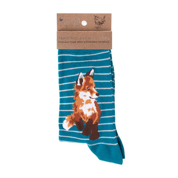 'BORN TO BE WILD' SOCKS - Teal image 2