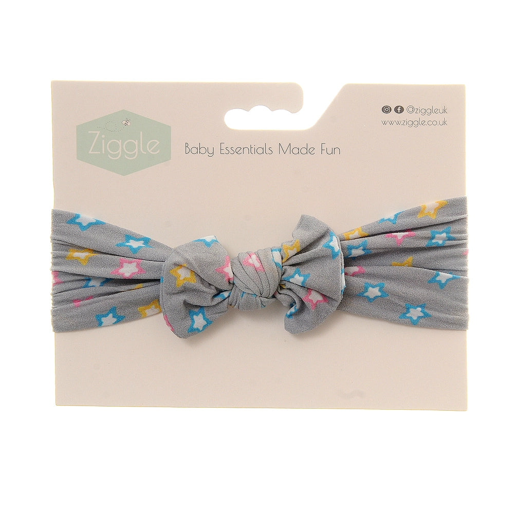 Pastel Stars Print Bow Turban