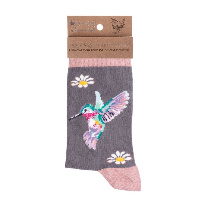 'WISTERIA WISHES' HUMMINGBIRD SOCKS image 1