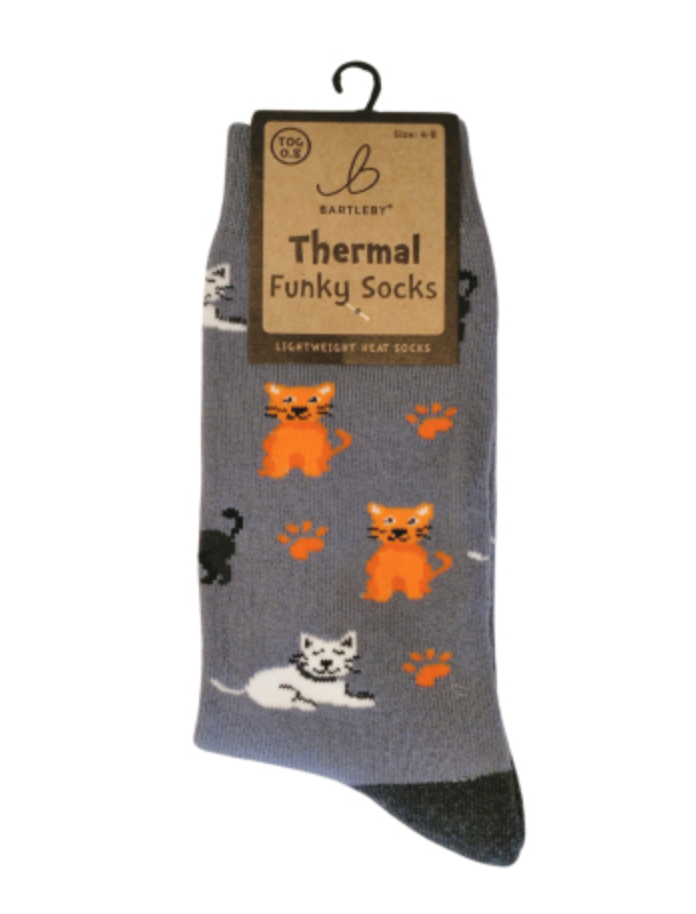 Funky Thermal Socks Playful Cats