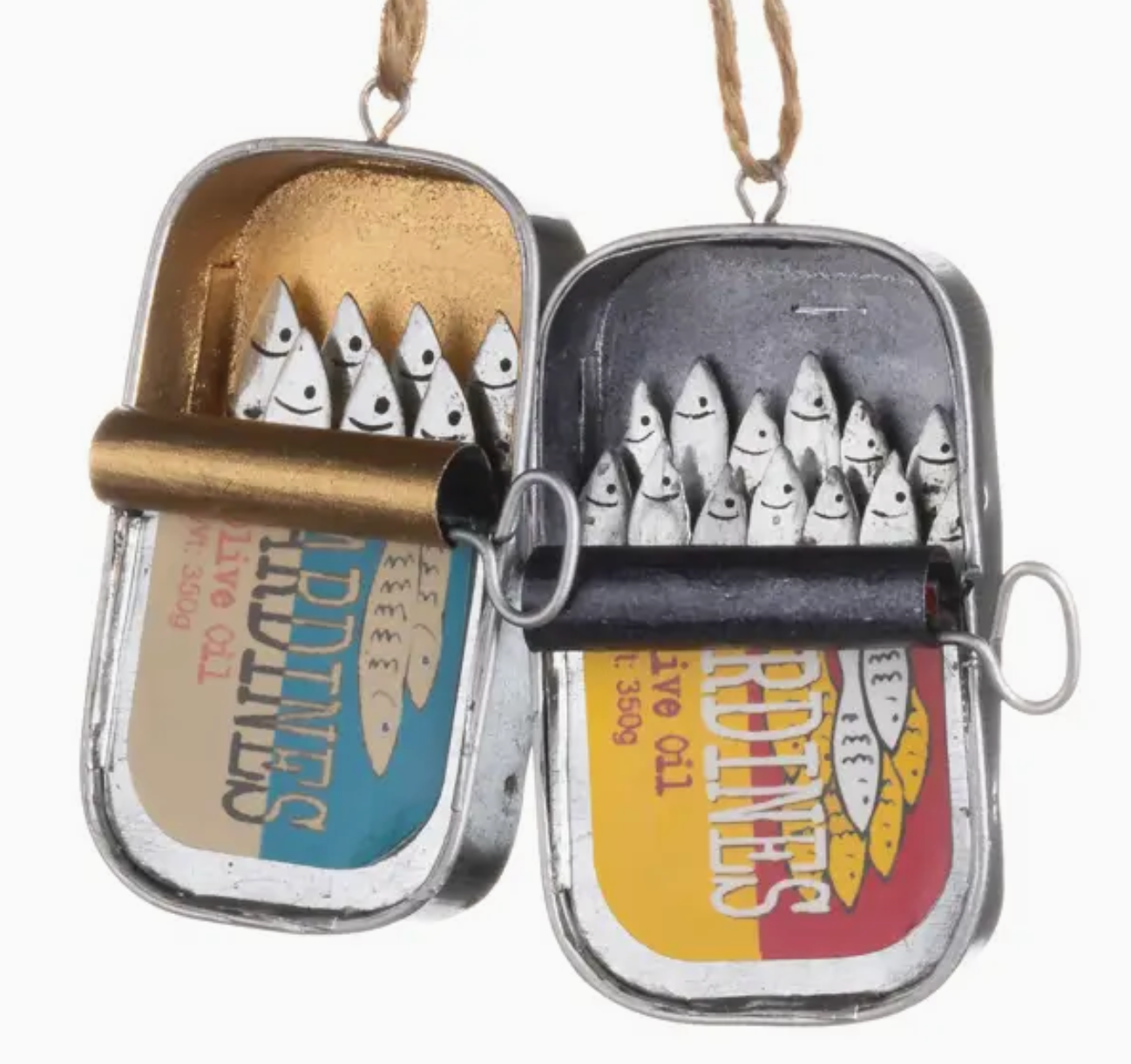 Ornamental sardines cans