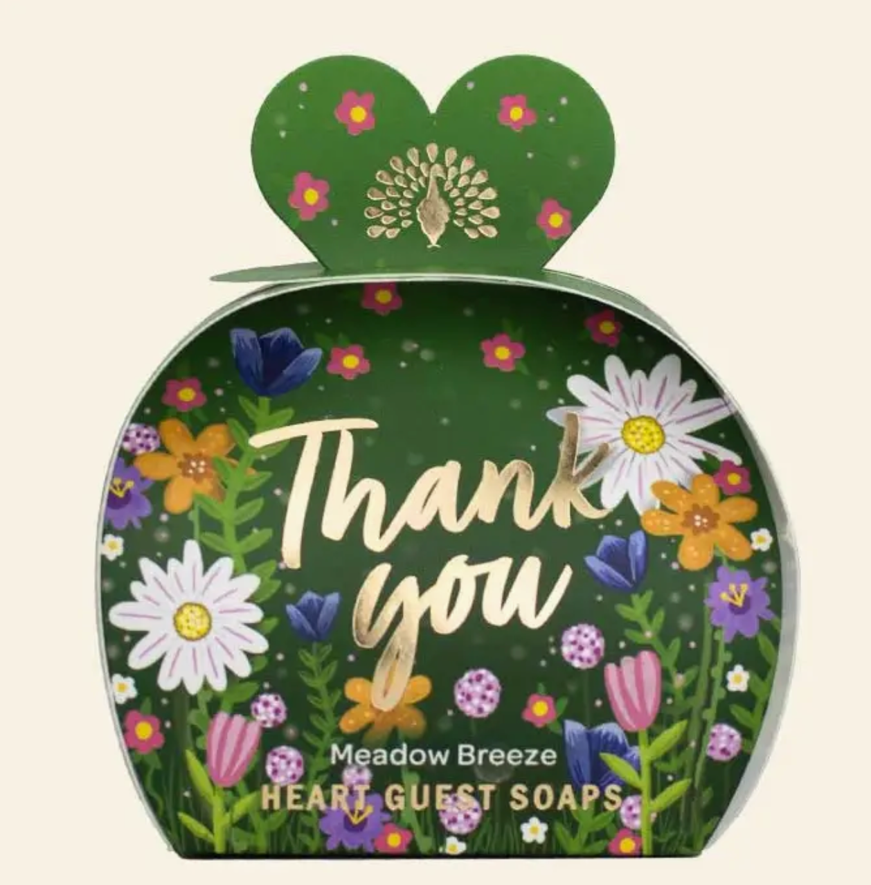 occasions meadow breeze thank you heart guest soap