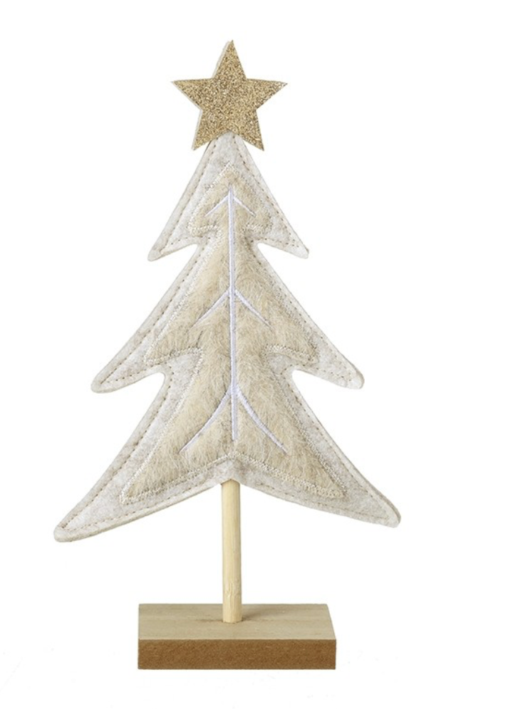 sm cream felt tree