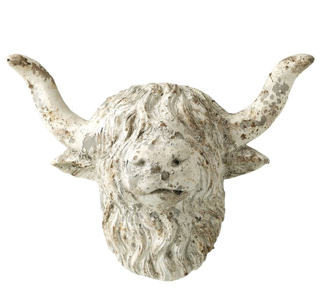 highland cow head lrg wall hanging