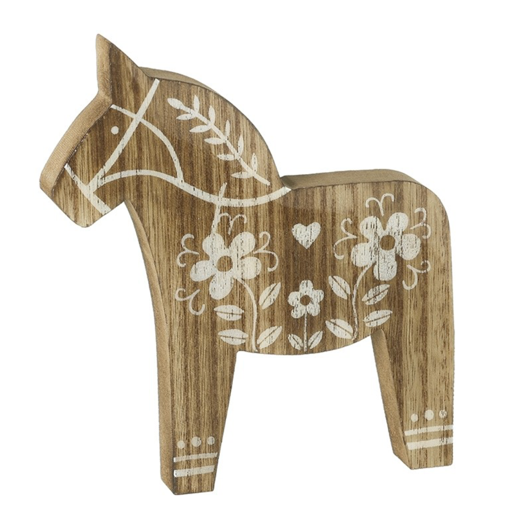 decorative wooden folk art horse