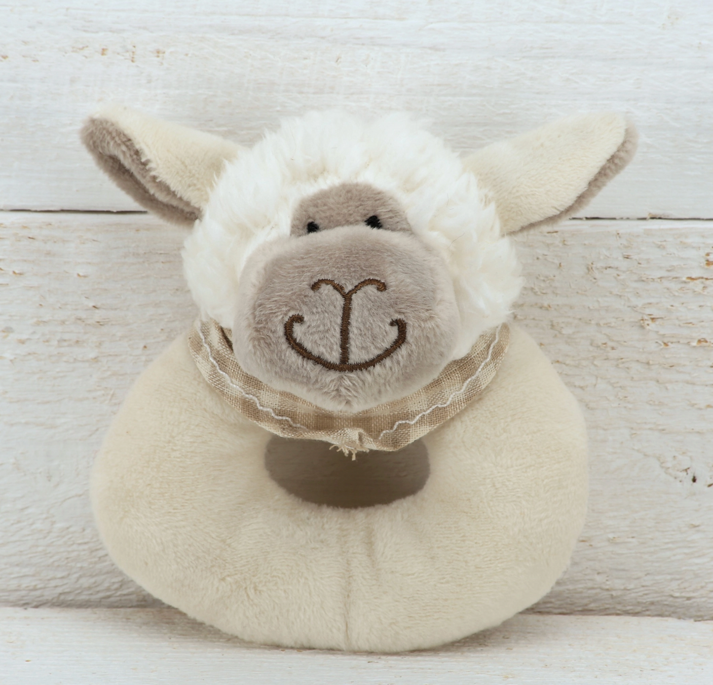 Sheep Plush Soft Toy Baby Rattle - 10cm