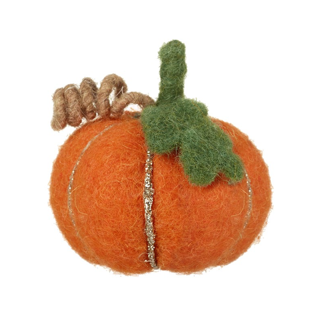 orange felt pumpkin