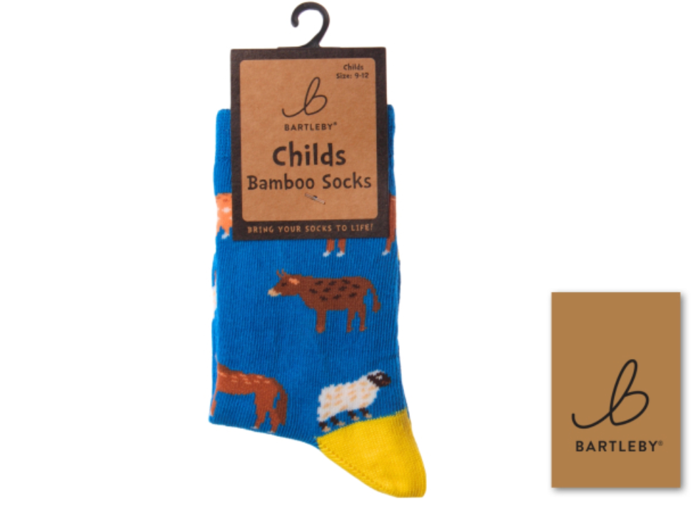 childs funkey bamboo socks - Farmyard