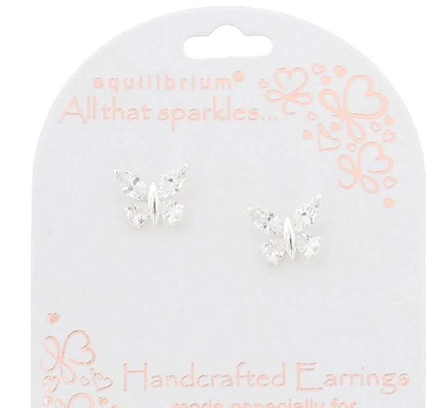 All The Sparkles Pretty Butterfly Silver Plated