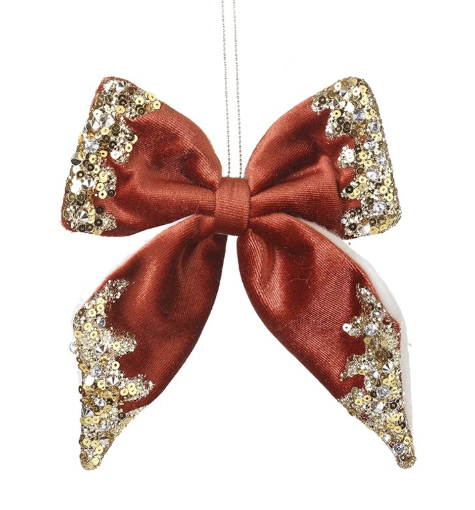 Hanging bow with sequins SML