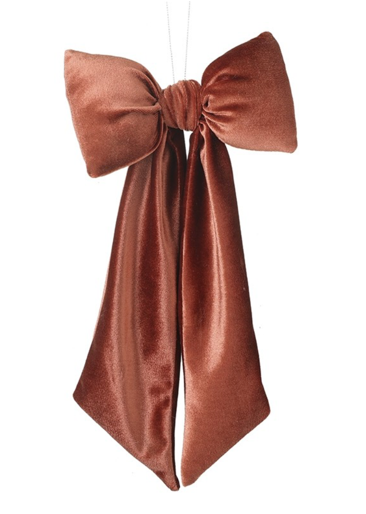 Hanging velvet bow