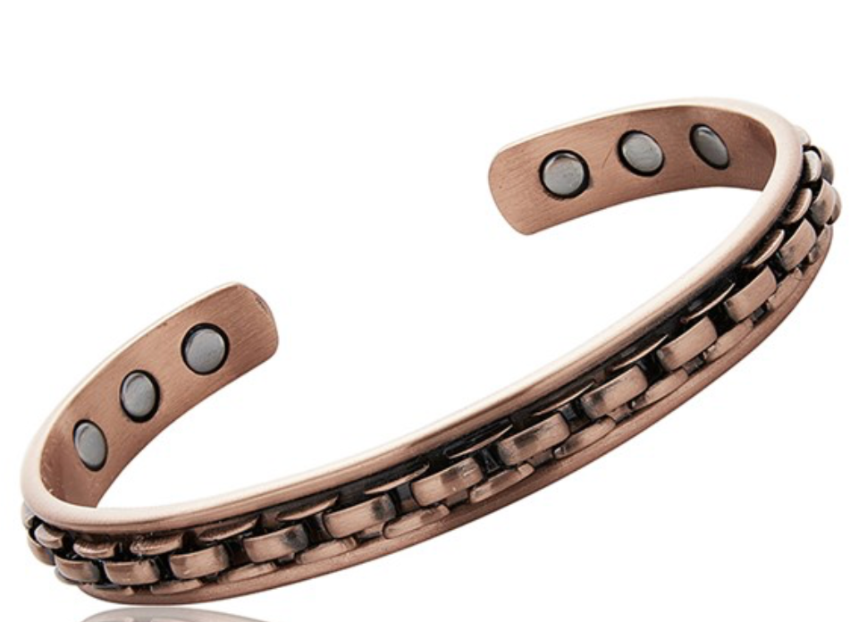 EQ for men stitches copper bangle