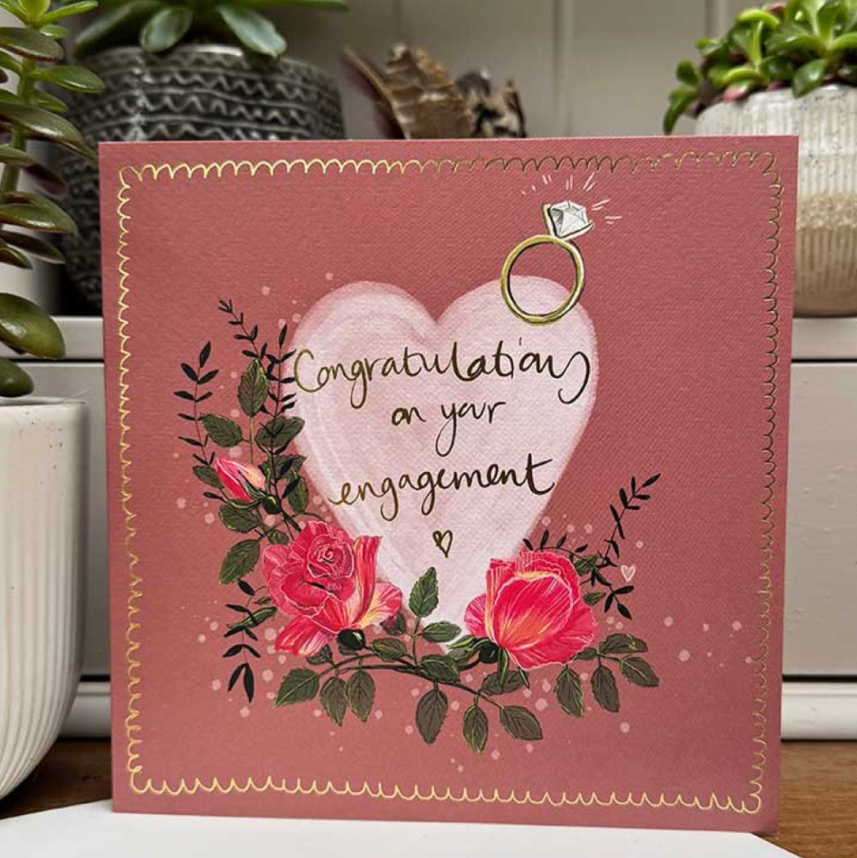 Heart engagement card