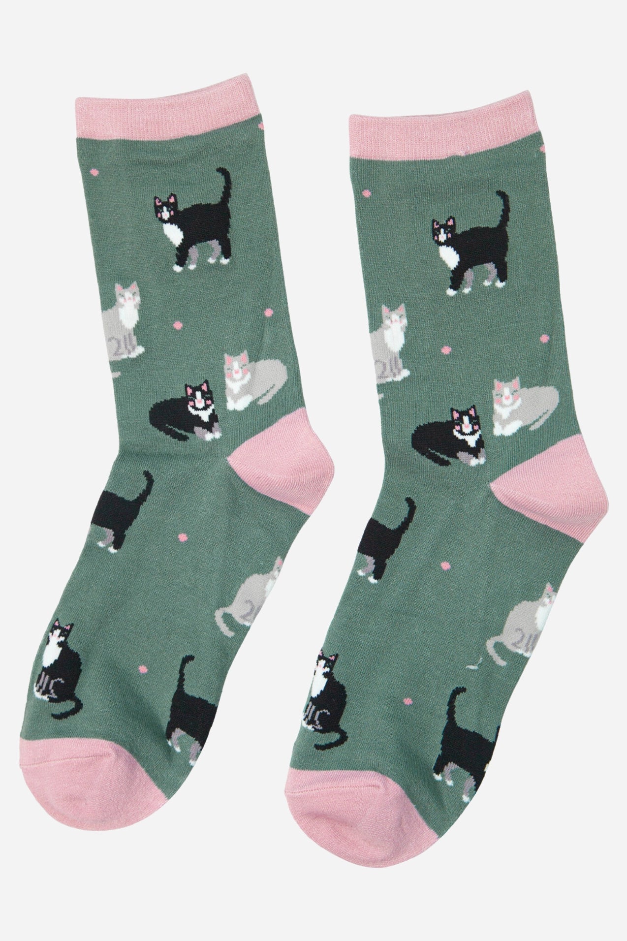 Womens Black Cat Ankle Socks