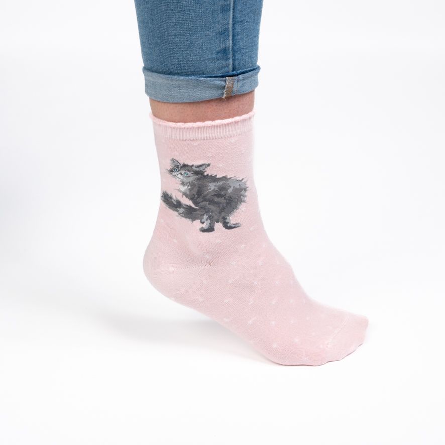'GLAMOUR PUSS' CAT SOCKS image 1