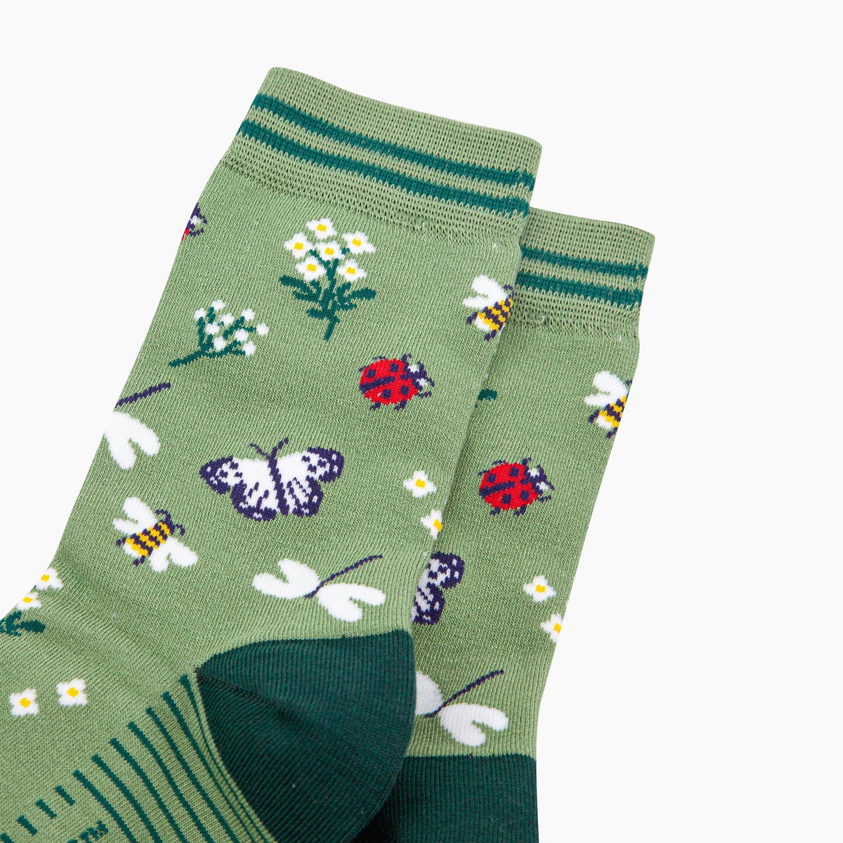 Garden Ladybird & Butterfly Bamboo Socks