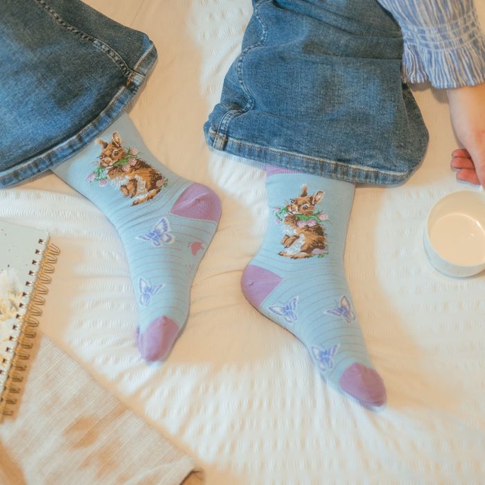'HEAD CLOVER HEELS' RABBIT SOCKS image 0