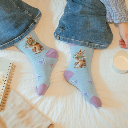 'HEAD CLOVER HEELS' RABBIT SOCKS image 0