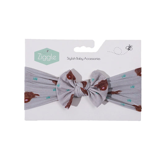 Highland Cow Top Bow Turban Headband