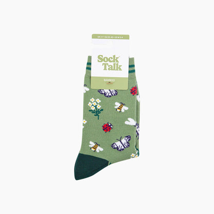 Garden Ladybird & Butterfly Bamboo Socks