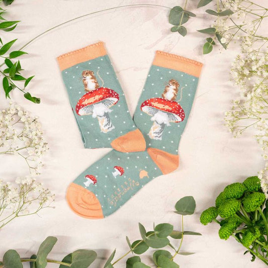 'HE'S A FUNGI' MOUSE SOCKS image 0