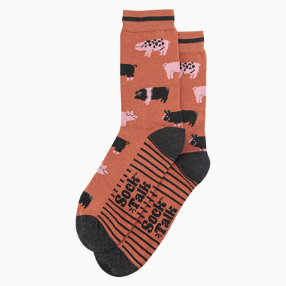 Pig Farm Bamboo Socks In Rust