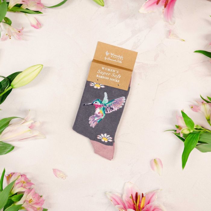 'WISTERIA WISHES' HUMMINGBIRD SOCKS image 0