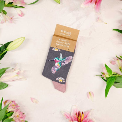 'WISTERIA WISHES' HUMMINGBIRD SOCKS image 0