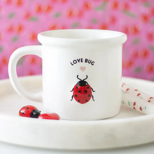 Love Bug Valentine's Day Mug with 3D Ladybug image 0