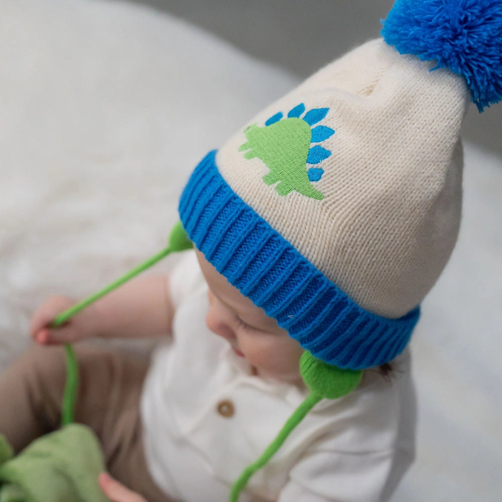 Dino Wooly Hat & Mittens 12-24 Months