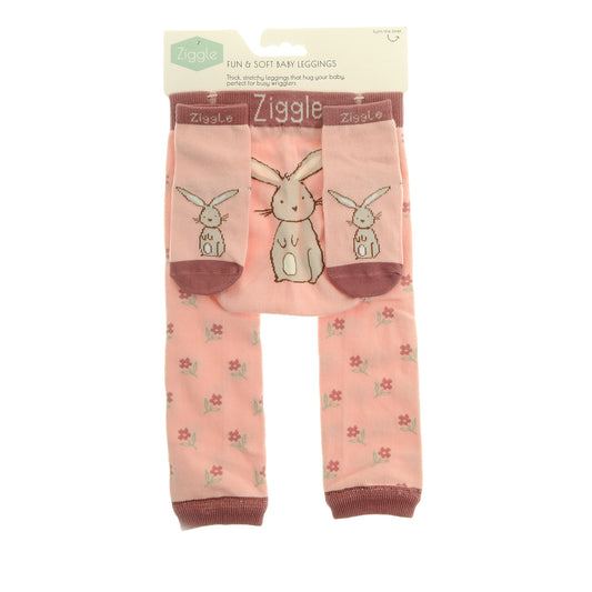 Bunnies Pink Leggings & Sock Set 0-6 Months