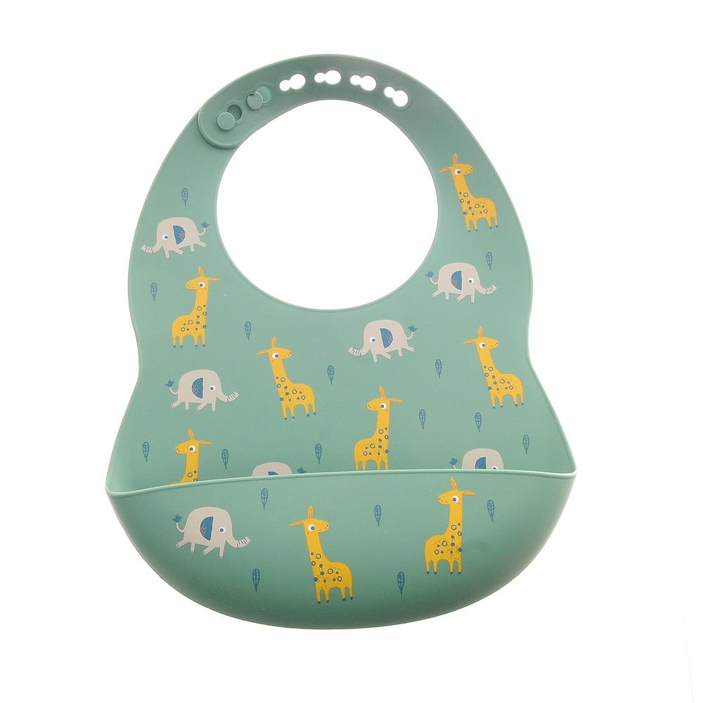 Catch it Silicone Bib Giraffe & Elephant