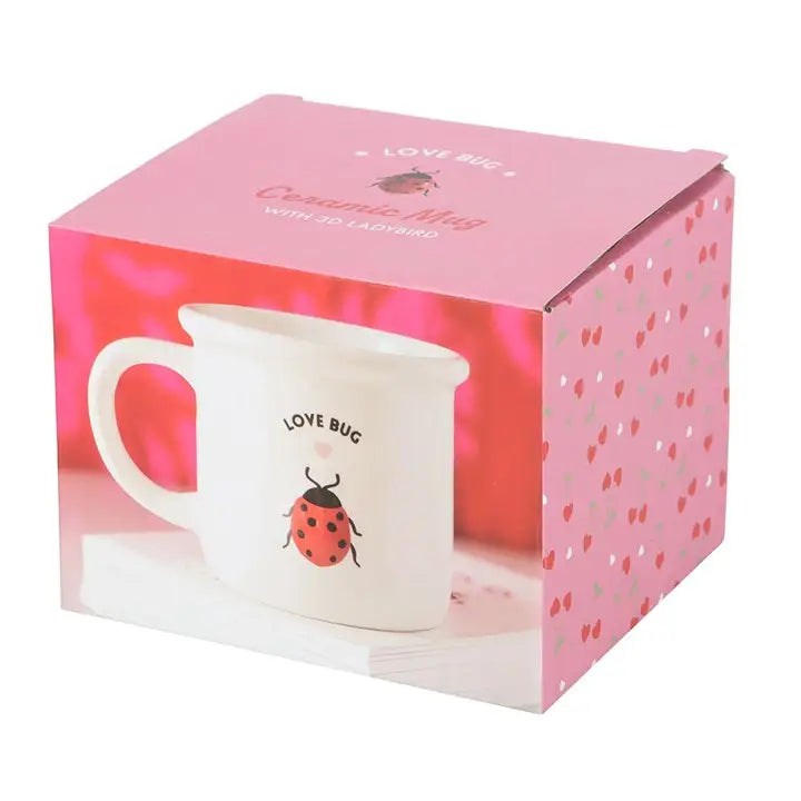 Love Bug Valentine's Day Mug with 3D Ladybug image 3