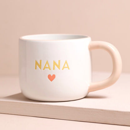 Ceramic Orange Heart NANA Mug