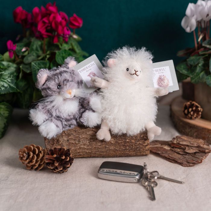 'BERYL' SHEEP PLUSH KEYRING image 1