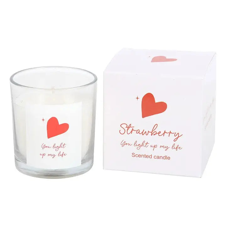 You Light Up My Life Strawberry Valentine's Day Candle image 1