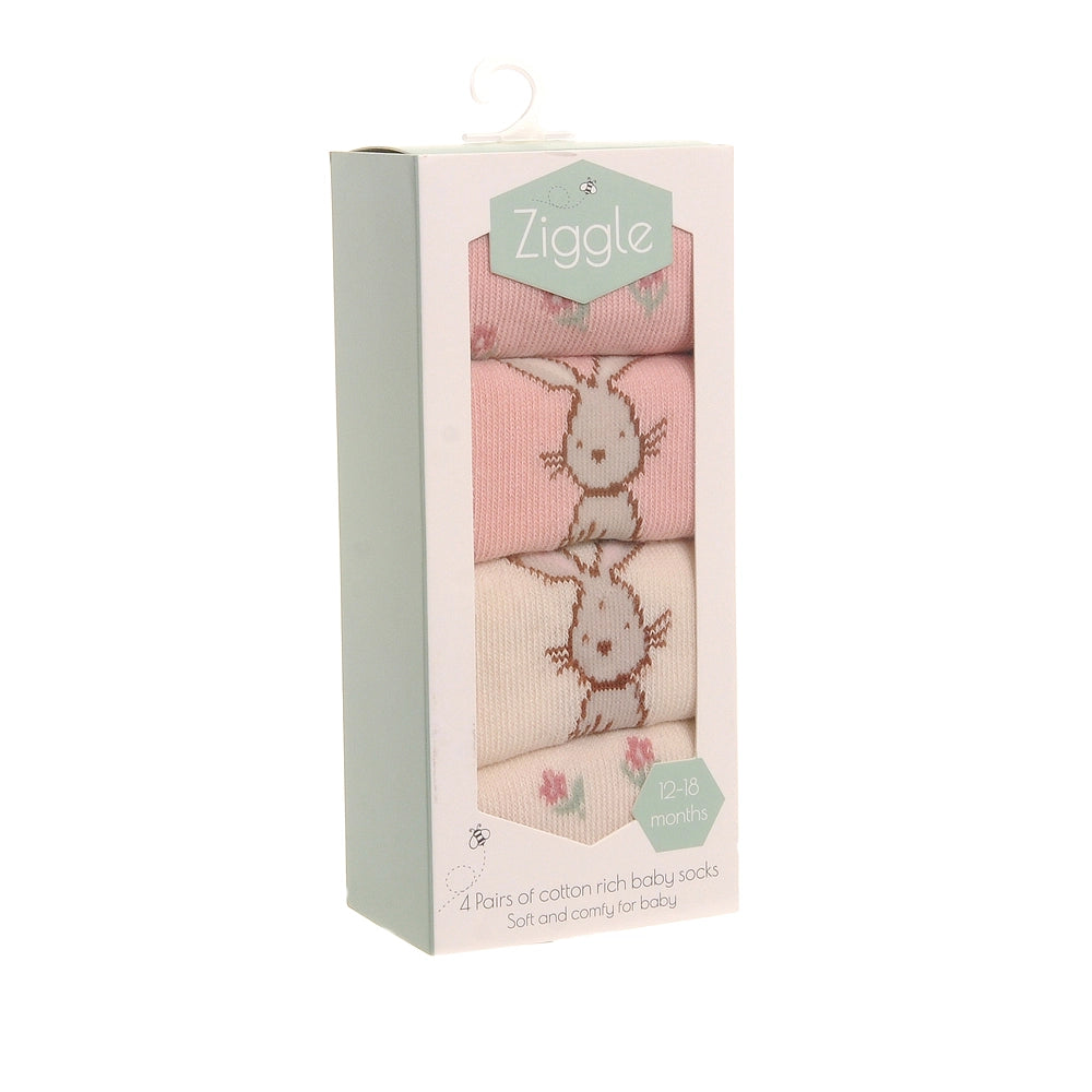 Bunnies Boxed Sock Set 6-12 Months