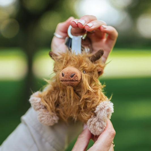'GORDON' HIGHLAND COW PLUSH CHARACTER KEYRING image 0