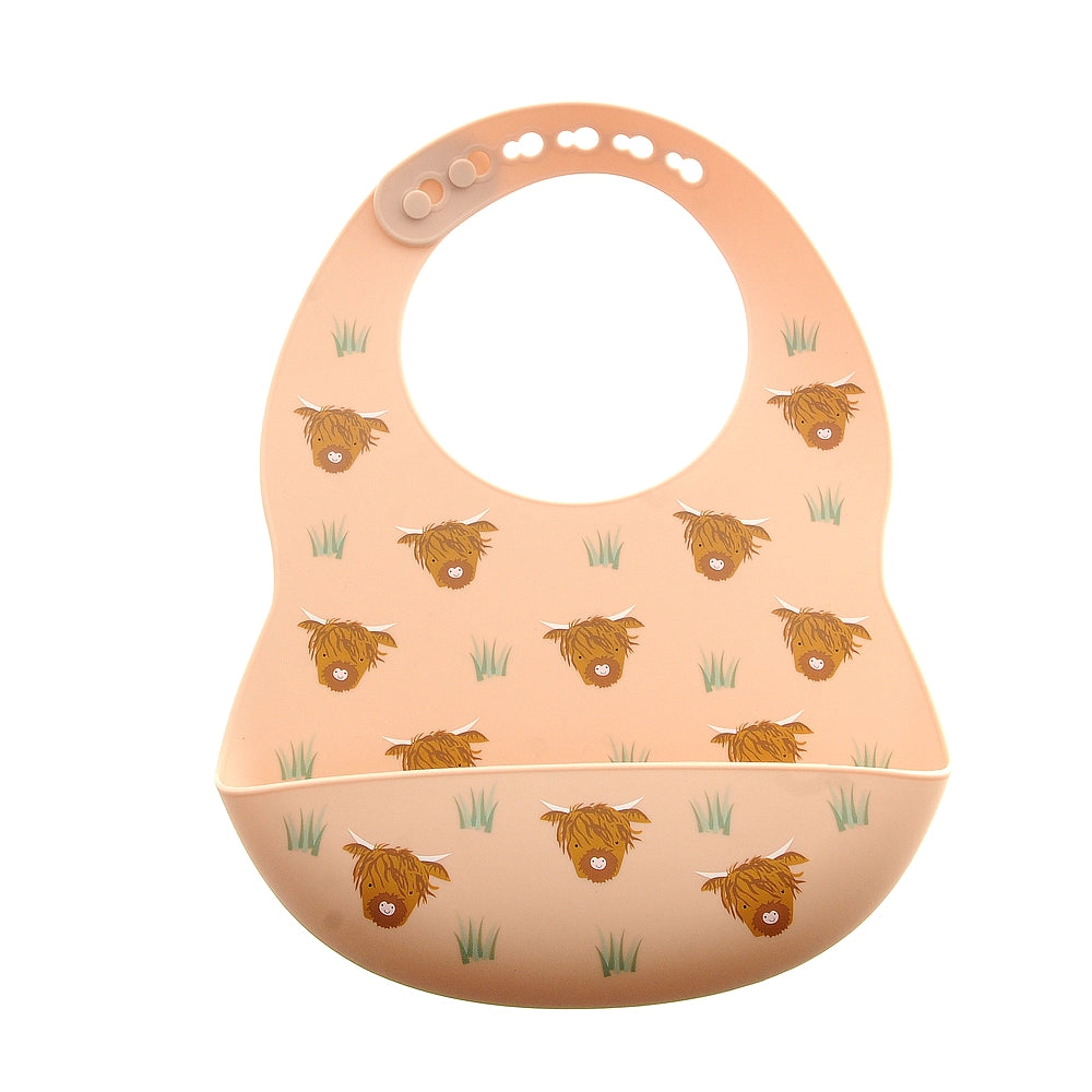 Catch it Silicone Bib Highland Cow