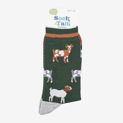 Men's Bamboo Socks - Khaki/Tan, Goats