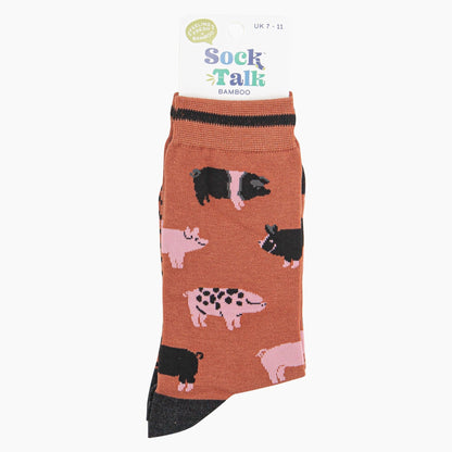 Pig Farm Bamboo Socks In Rust