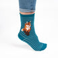 'BORN TO BE WILD' SOCKS - Teal image 0