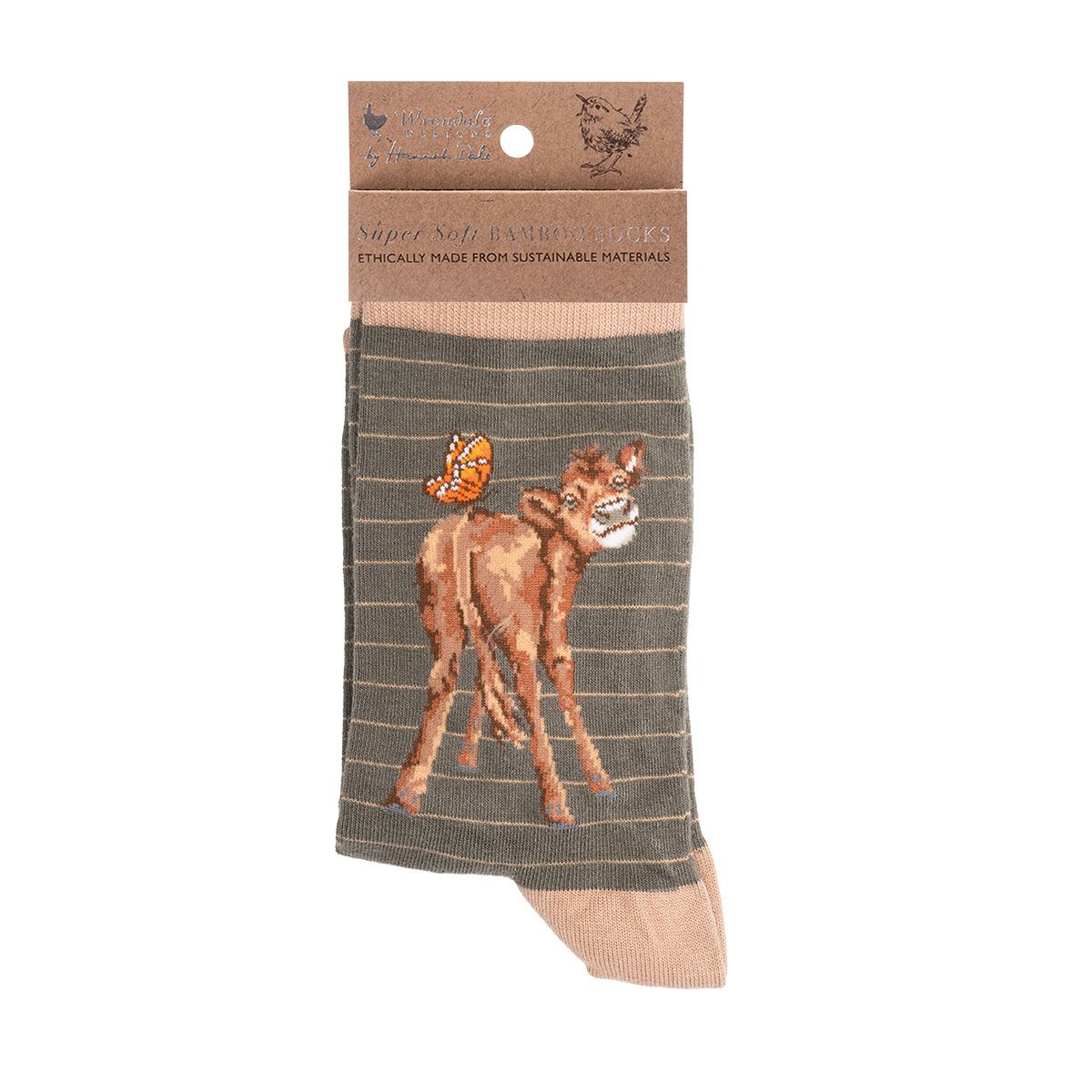 'FLUTTERLY FABULOUS' COW SOCKS image 1