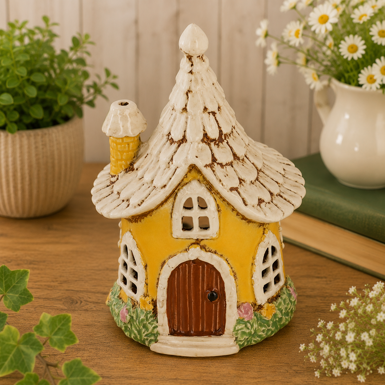 Village Pottery Round Garden House Tealight
