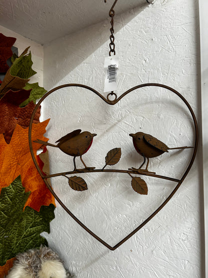 Rustic Robin Heart