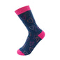 Miss Sparrow Sketch Hearts Socks Navy