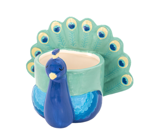 Peacock mini planter