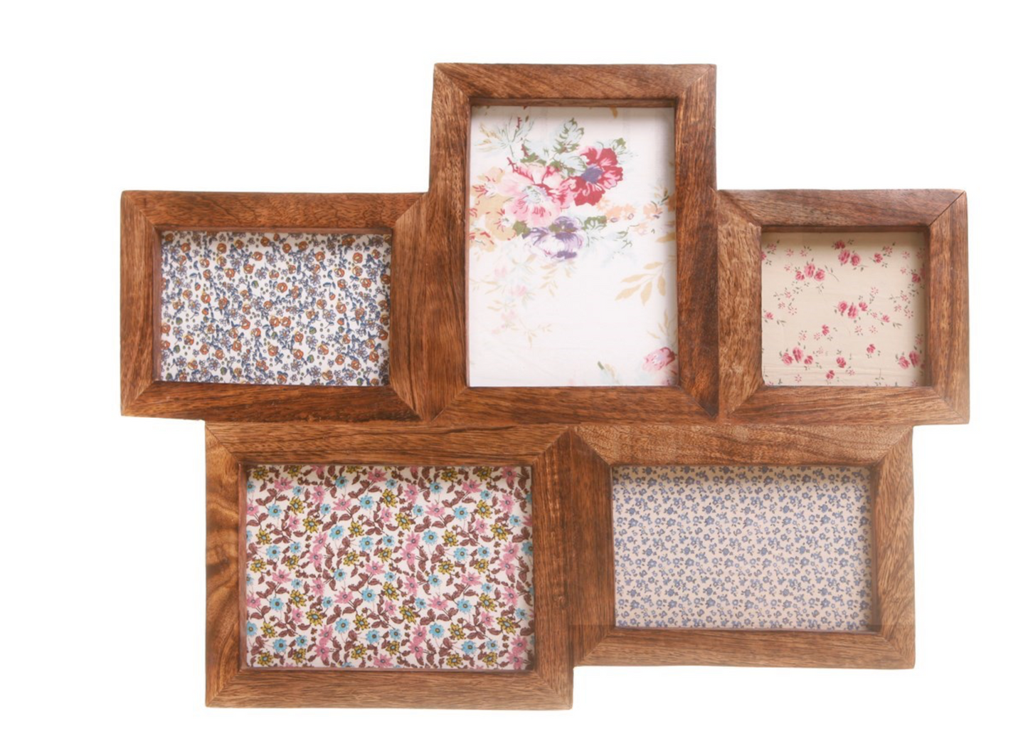 Dark Wood Photo Frame with 5 Apertures