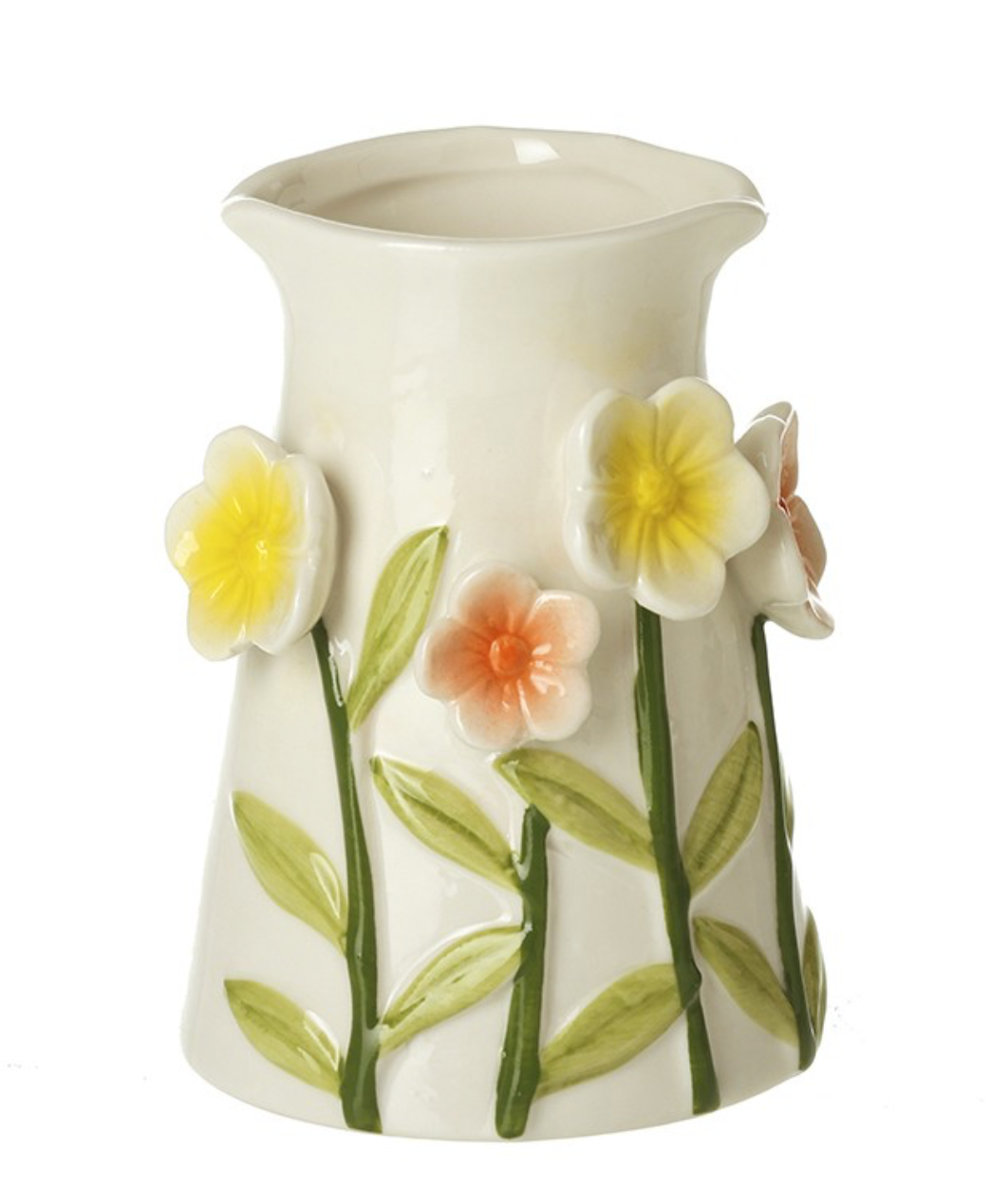 Floral ceramic vase small